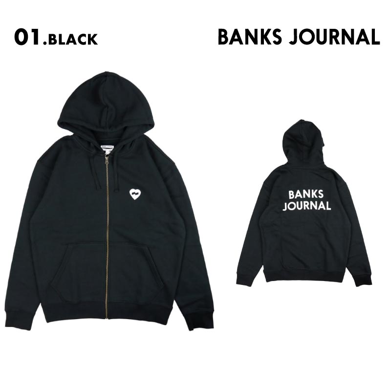 BANKS JOURNAL/バンクスジャーナル メンズ ジップパーカー ZIP LOGO 