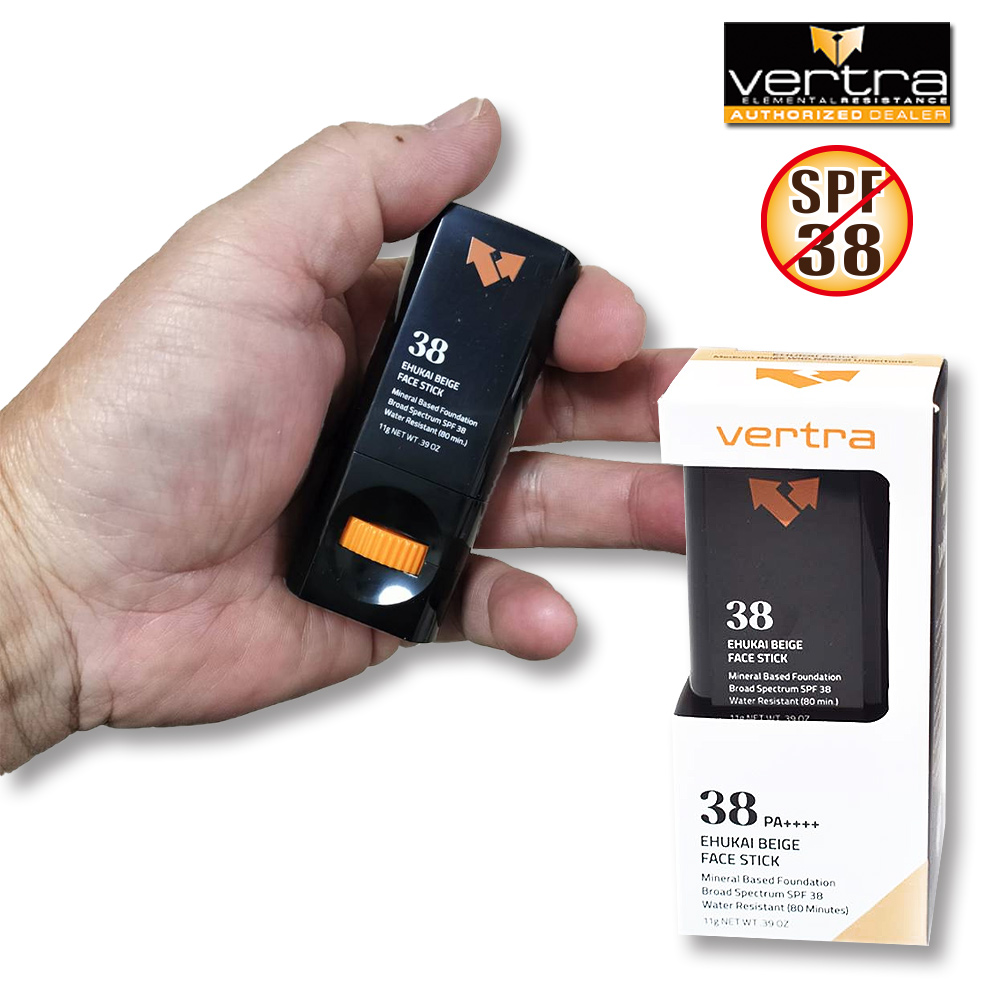 特別3個セット、vertra バートラSPF38日焼け止め　定価3300円＋送料 日焼け止め 顔 バートラ フェイススティック エフカイベージュ