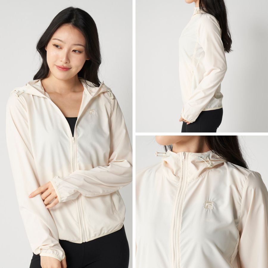 FILA（フィラ） ラッシュガード レディース 長袖 UVパーカー 布帛
