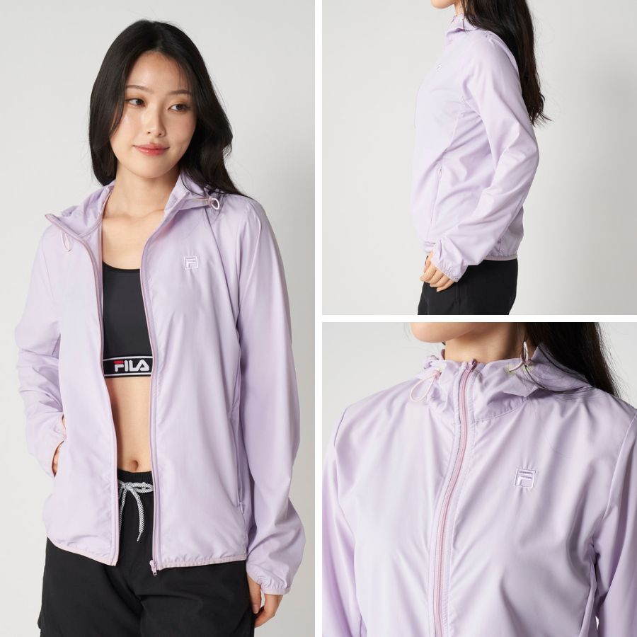 FILA（フィラ） ラッシュガード レディース 長袖 UVパーカー 布帛