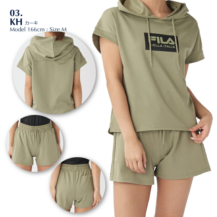 FILA フィラ アウトドアウェア レディース Ｔシャツ＋タンキニ４点セット S セール】【FILA:フィラ】レディースTシャツ+タンキニ4点セット