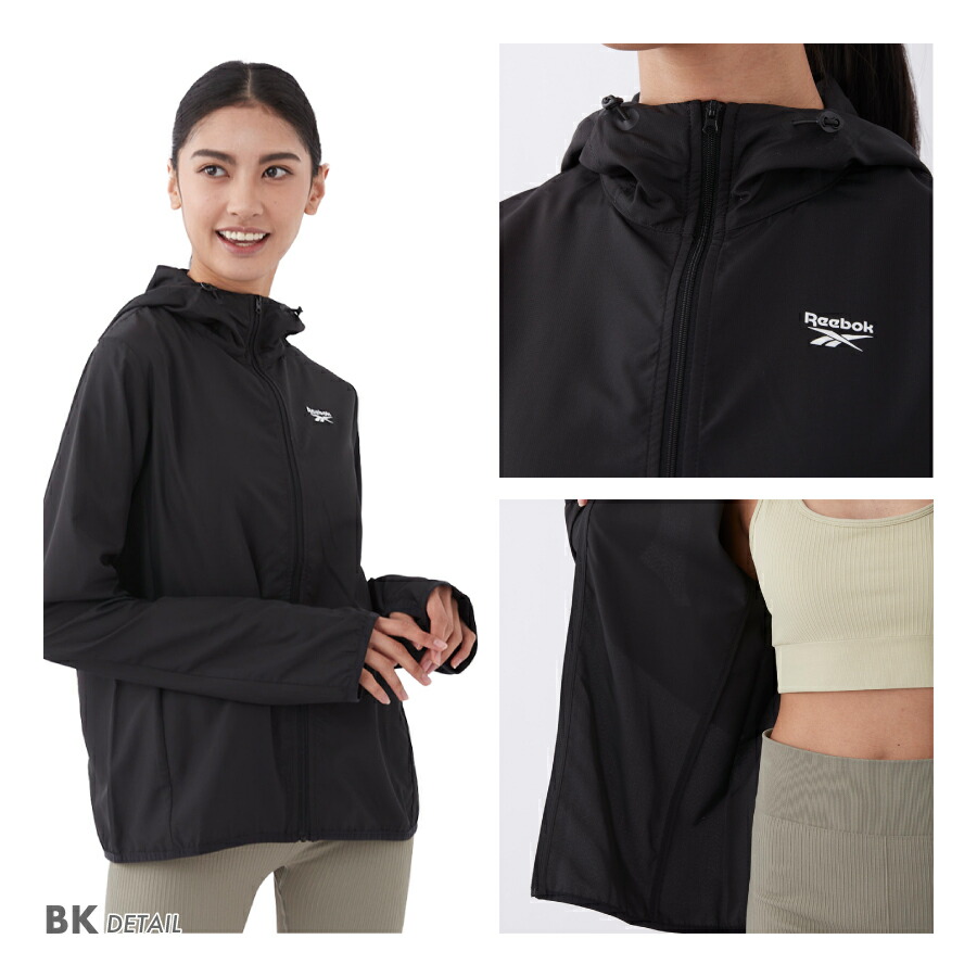 リーボック Reebok ジャケット レディース DY8365 ランニングウェア Reebok レディース UVパーカー 紫外線対策 フィットネスウエアー