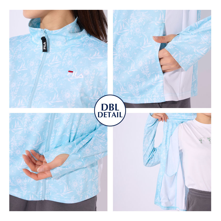 FILA ジップアップウェア ベージュ　レディース カジュアルウェア】ショート丈ジップパーカー / レディース