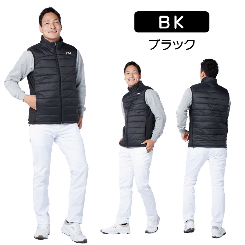 FILA（フィラ） ユニセックス 電熱中綿ベスト 充電式 温度調節可能
