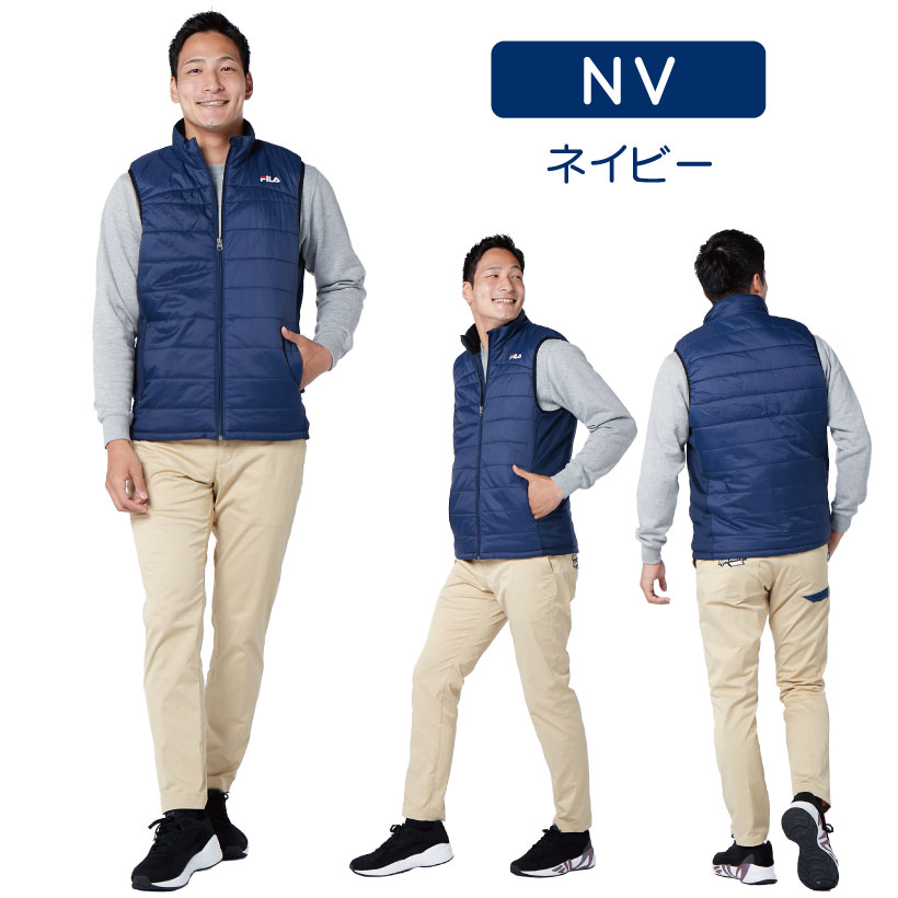 FILA（フィラ） ユニセックス 電熱中綿ベスト 充電式 温度調節可能