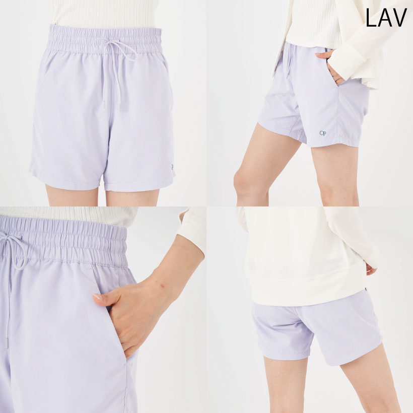 新品 オーシャンパシフィック　本革レザー ショートパンツ　ショーツ　ネイビー Ocean Pacific レディース ショートパンツ ボードショーツ OP