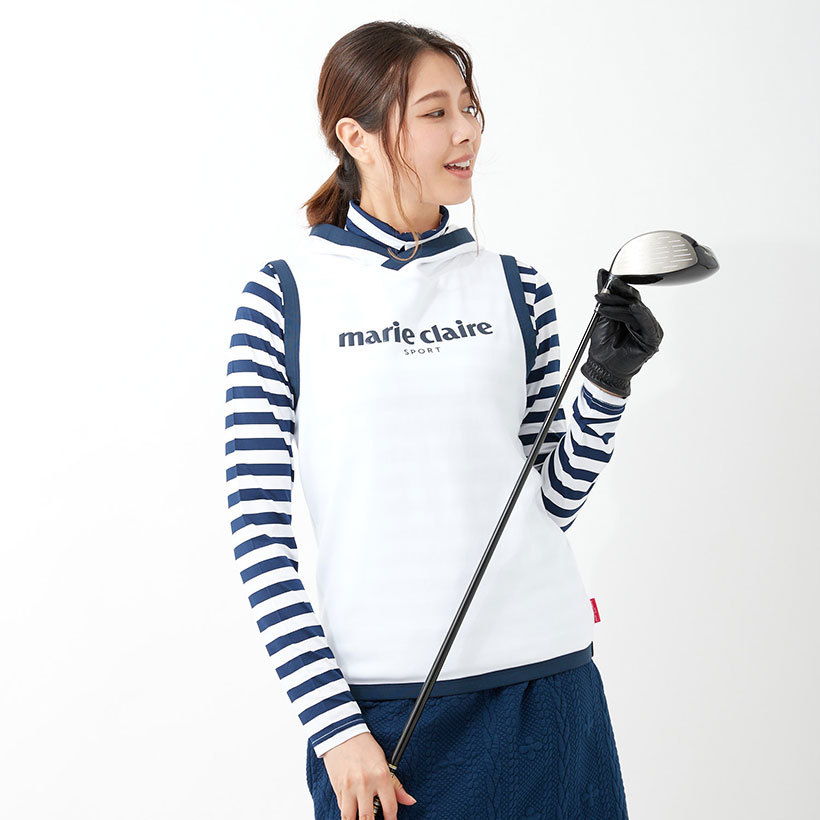 ふわっとし marie ホワイト 731514 OCEANweb PayPayモール店 - 通販 - PayPayモール claire SPORT マリクレール  レディス GOLF パーカーベスト＋インナーセット ーベストと - lacocinadesofy.com