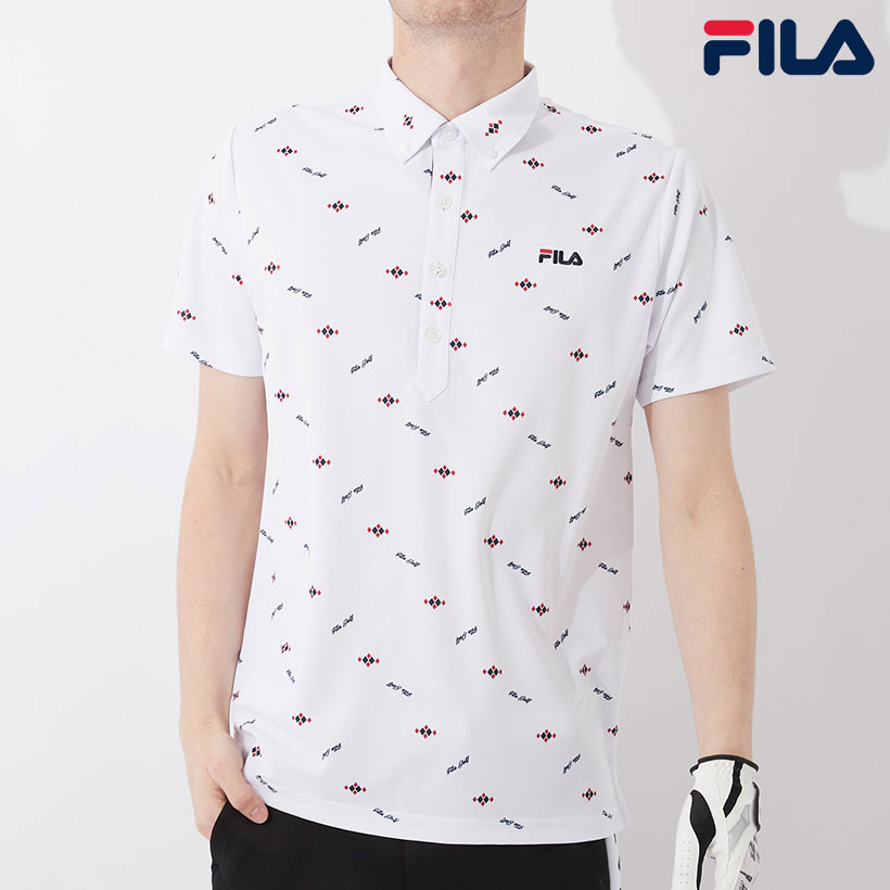 Title オープニング大放出セール フィラ Fila ゴルフ ポロシャツ トビ柄エンボスシャツ x メンズ Ja Act Com