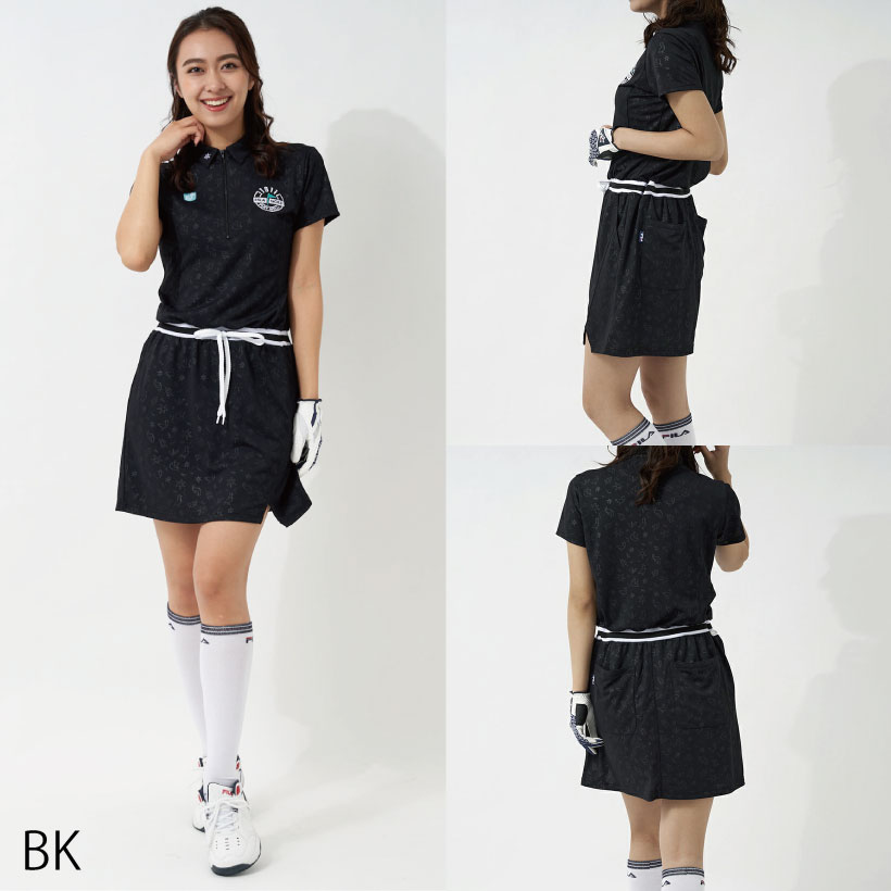 最終値下げ　フィラゴルフ　フィラ　中綿ワンピース　ゴルフ　テニス FILA ワンピース ゴルフウェア レディース 半袖 20代30代40代50