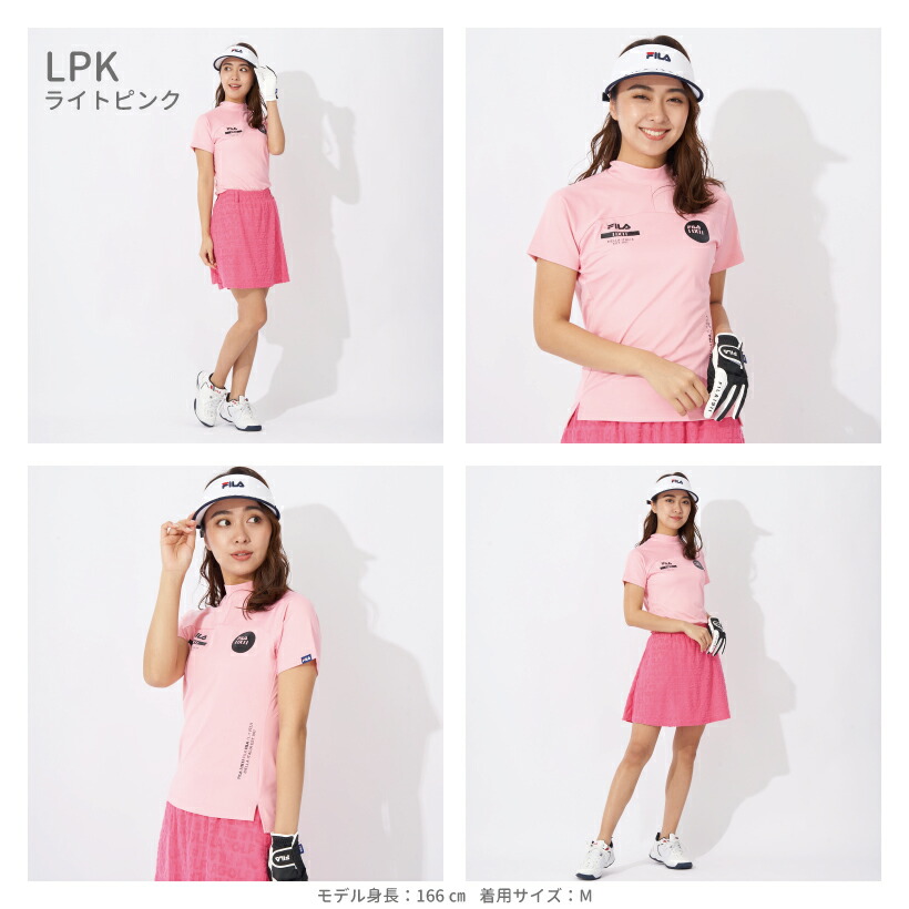 ブラウス シャツ 「FILA GOLF/フィラゴルフ」レディースモックネックシャツ　接触冷感 ゴルフ レディース 753640-08.jpg