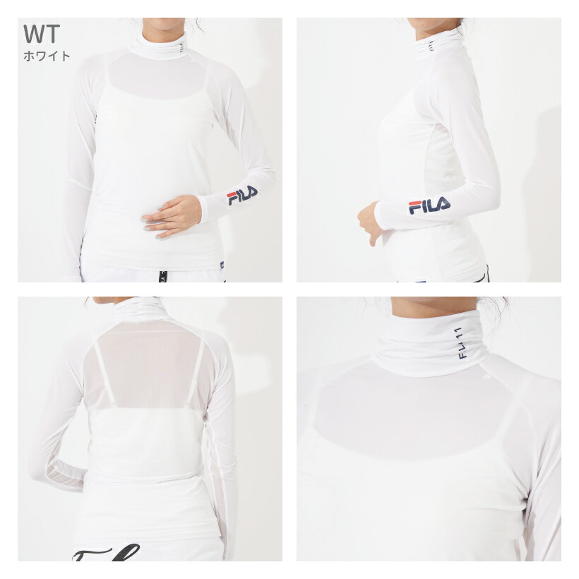 FILA レディース 背中メッシュ UVカットインナー 長袖