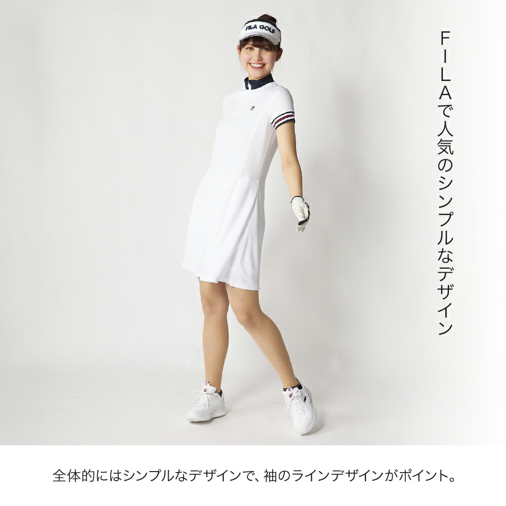FILA GOLF ワンピース ゴルフウェア レディース 半袖 FILAGOLF フィラ