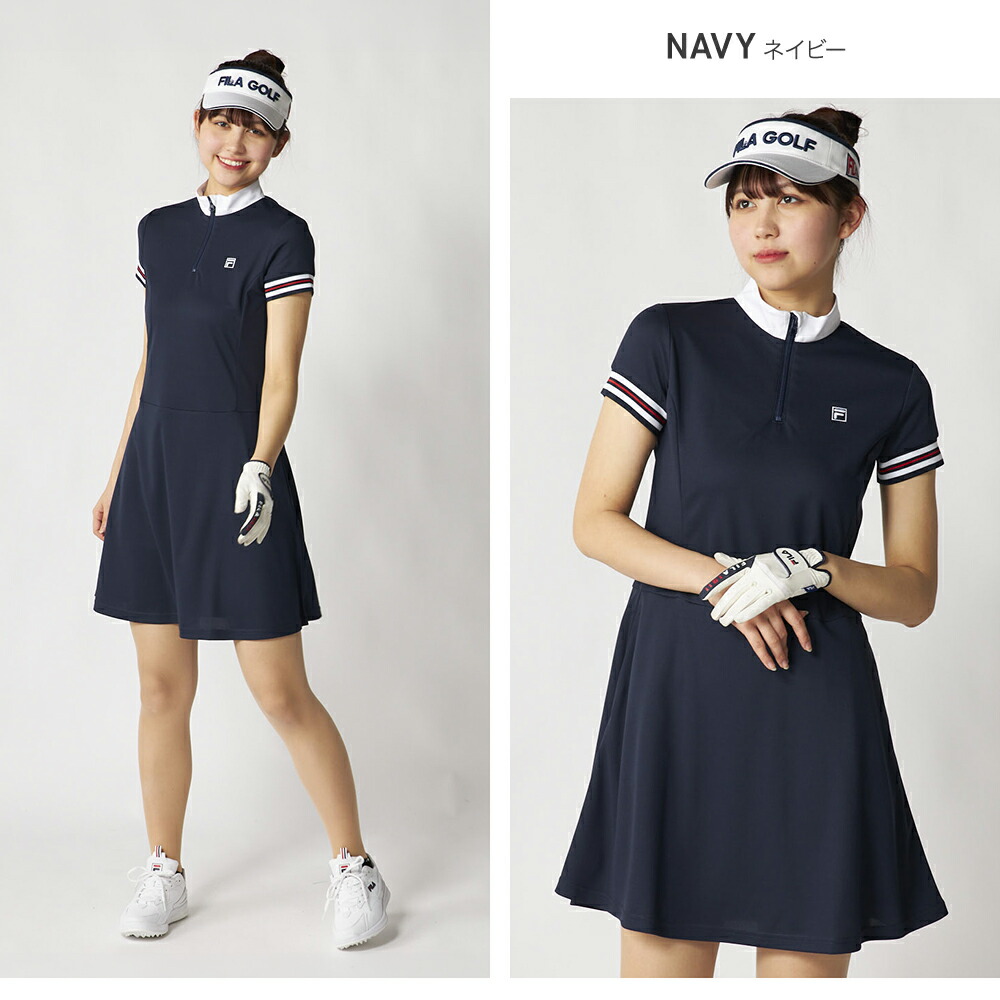 FILA GOLF ワンピース ゴルフウェア レディース 半袖 FILAGOLF フィラ