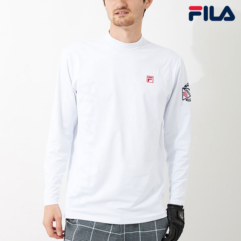 激安ブランド FILA フィラ ゴルフ モックネック Tシャツ ブラック M teleacv.cl