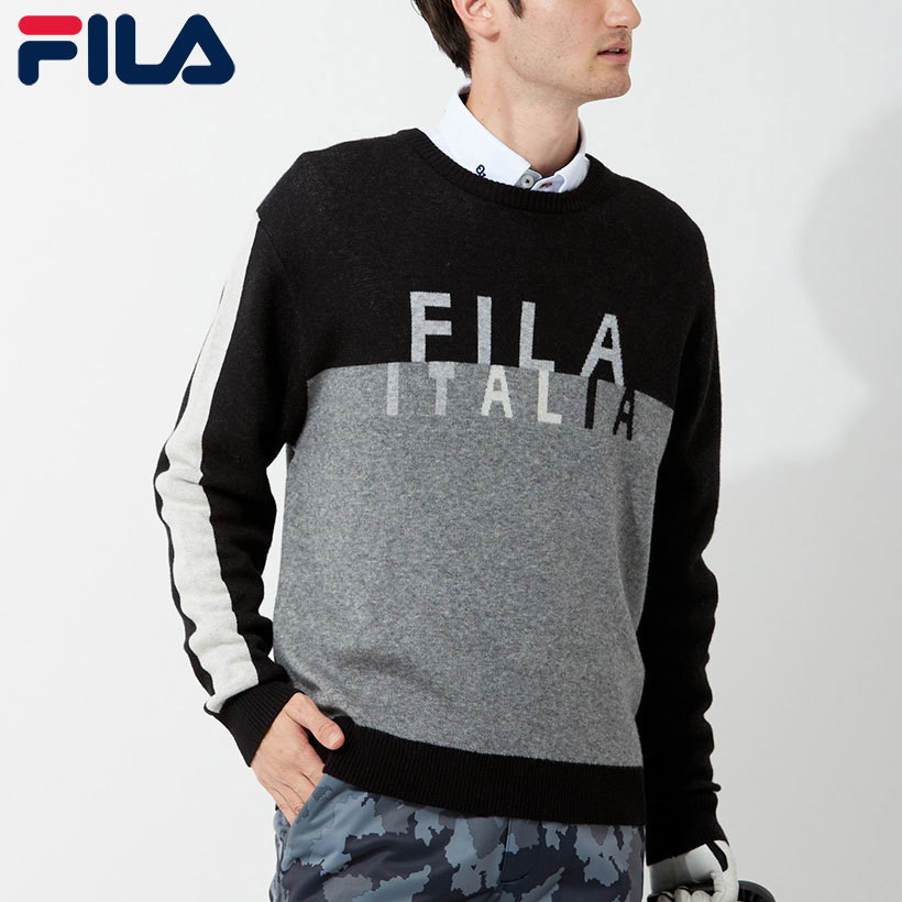 FILA フィラ GOLF メンズ ニットセーター ブラック 781701アウトレットクリアランスセール :781701-bk:OCEANweb  Yahoo! JAPAN店 - 通販 - Yahoo!ショッピング