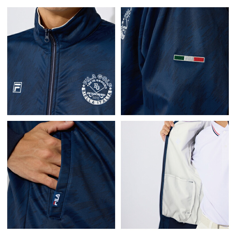 FILA - 新品●フィラ ゴルフ● カモフラボンディングブルゾン 裏フリース 防寒・防風 M FILA - 新品○フィラ ゴルフ○ カモフラボンディングブルゾン 裏