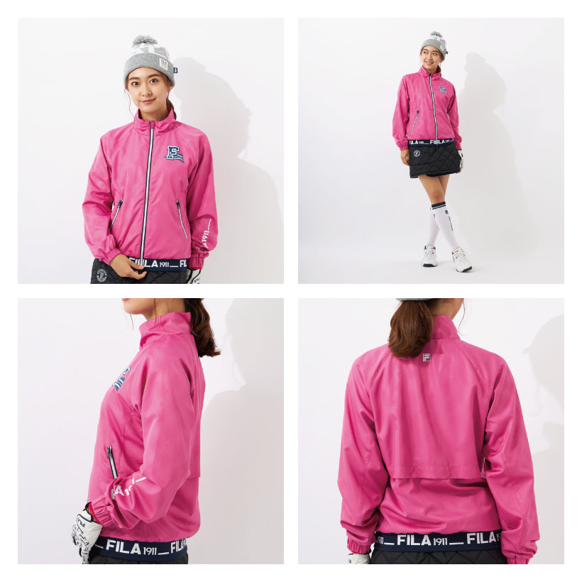 FILA（フィラ） レディース ブルゾン チェック柄エンボス FILA GOLF