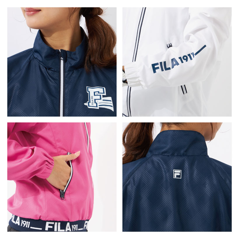 FILA（フィラ） レディース ブルゾン チェック柄エンボス FILA GOLF