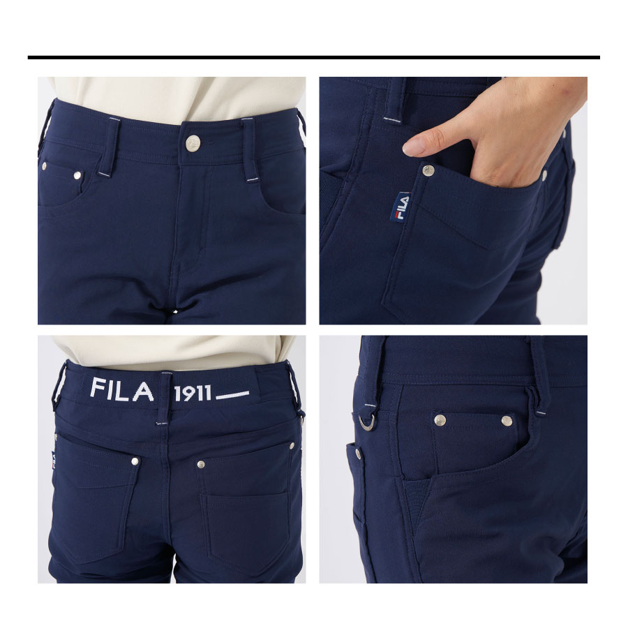 FILA レディース ロングパンツ テーパード ストレッチ ゴルフ