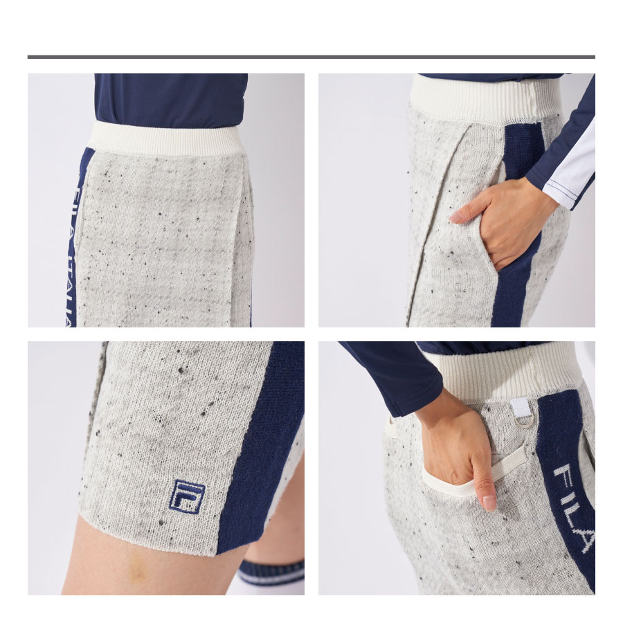 FILA レディース ニットスカート チェック柄 GOLFフィラゴルフ
