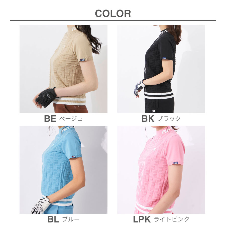 FILA レディース モックネックニットシャツ GOLF フィラゴルフ