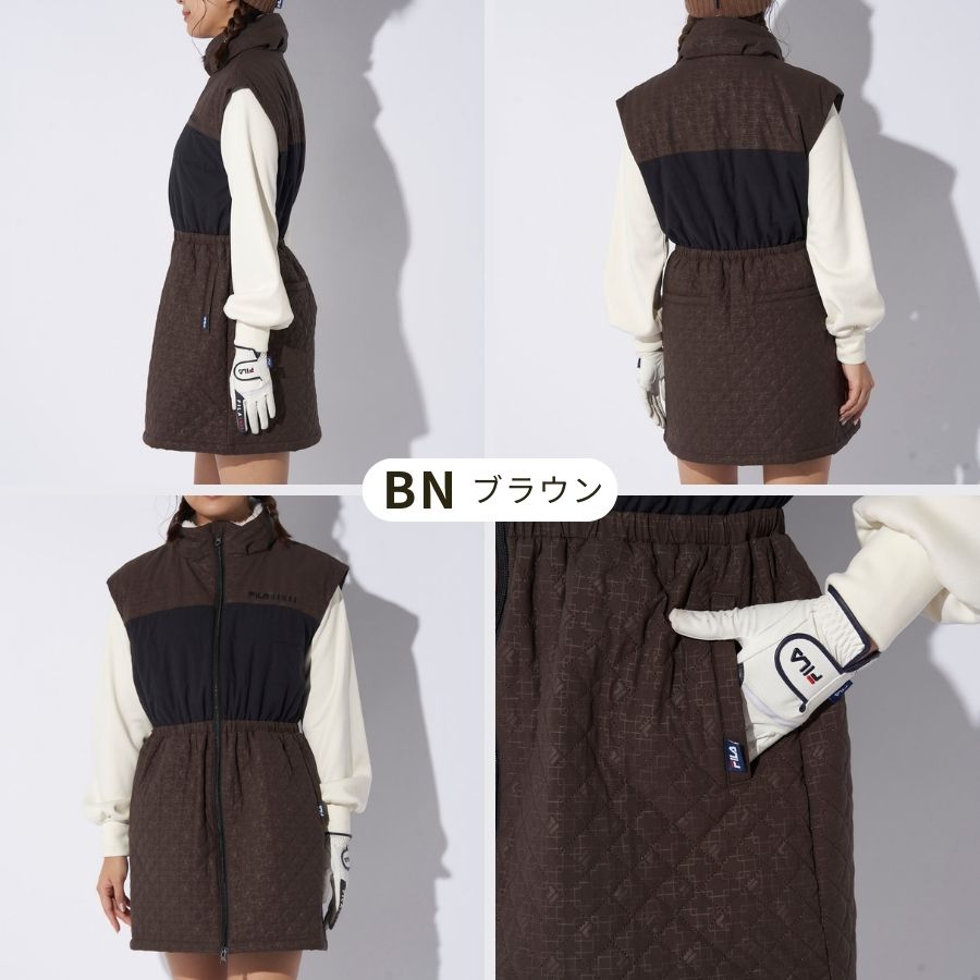 FILA GOLF ゴルフウェア レディース ワンピース 中綿 20代30代40代50代