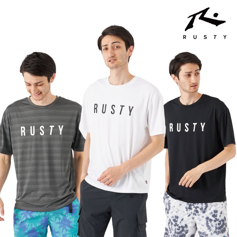 RUSTY（ラスティ） メンズ 半袖Tシャツ ブラック 912464 : OCEANweb