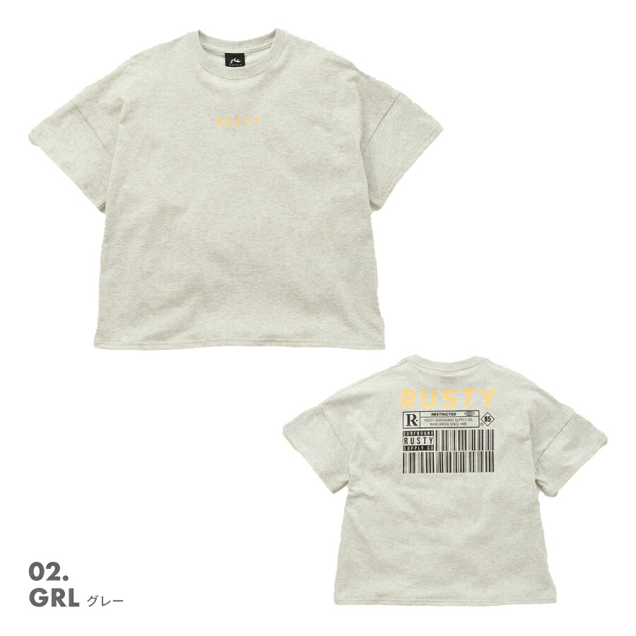 RUSTY（ラスティ） キッズ デジタルアート Tシャツ 半袖 吸汗速乾