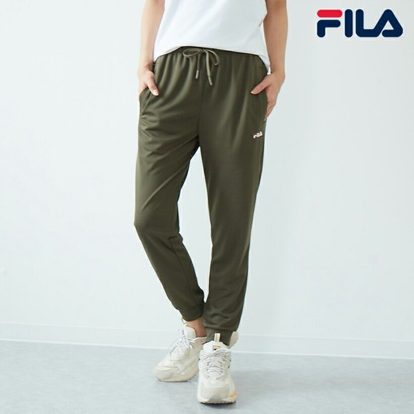 人気カラーの FILA フィラ ジャージ パンツ レディース ロゴテープ付きパンツ スポーツ テニス スポーツウェア ブランド カジュアル 黒 紺  運動 ジャージー M L LL 長ズボン ズボン ロング