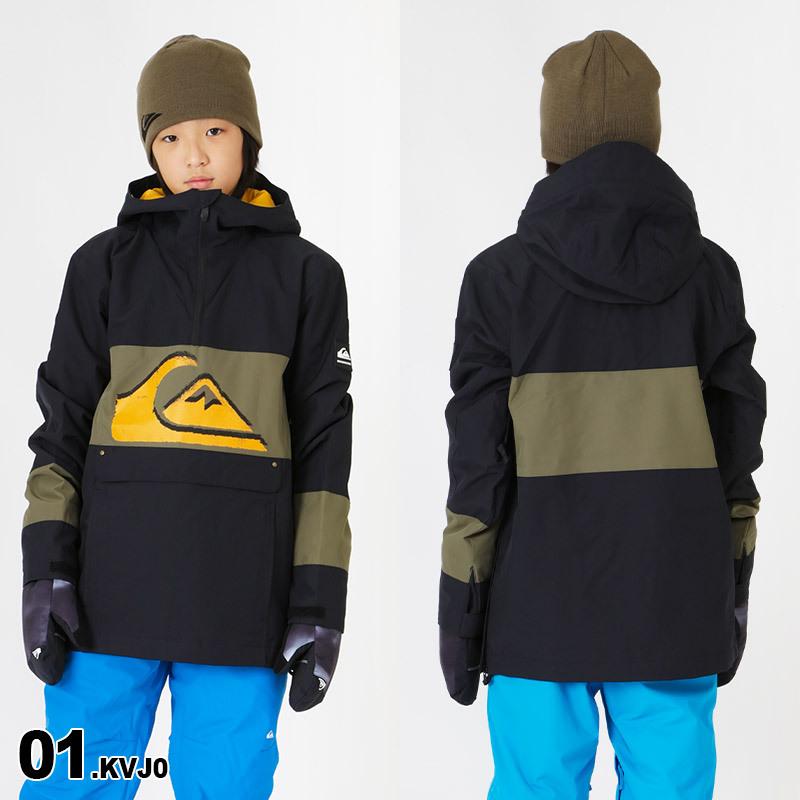 QUIKSILVER/クイックシルバー キッズ スノーボードウェア ジャケット 単品 プルオーバー スノージャケット 上 スキーウェア  EQBTJ03145