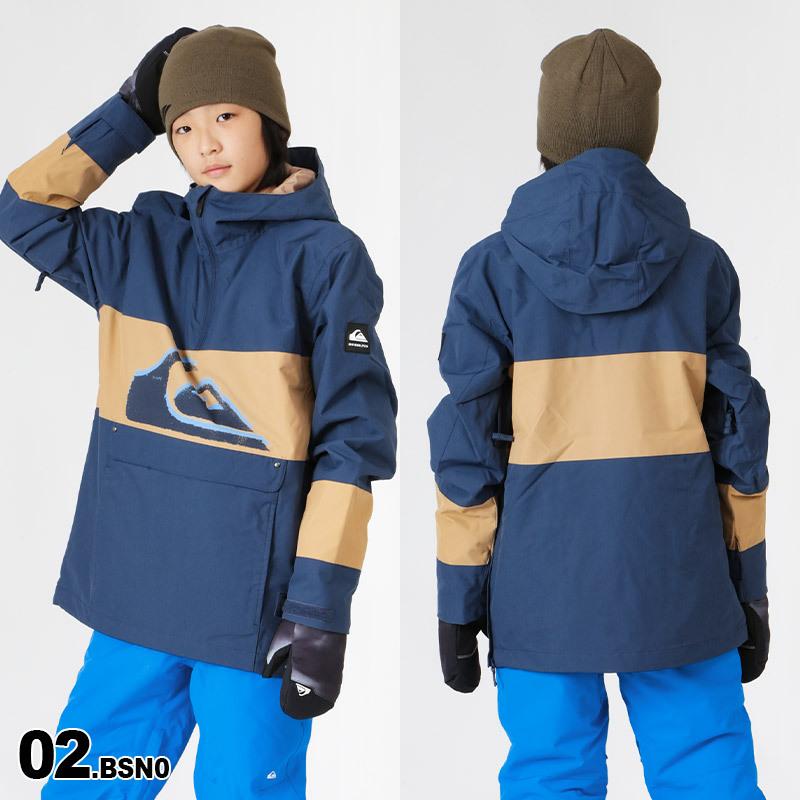 QUIKSILVER/クイックシルバー キッズ スノーボードウェア ジャケット 単品 プルオーバー スノージャケット 上 スキーウェア  EQBTJ03145