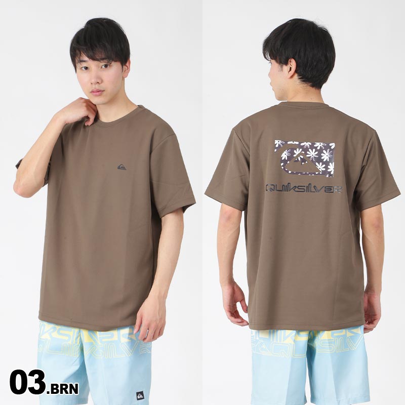 QUIKSILVER/クイックシルバー メンズ 半袖 ラッシュガード Tシャツ UVカット UPF5...