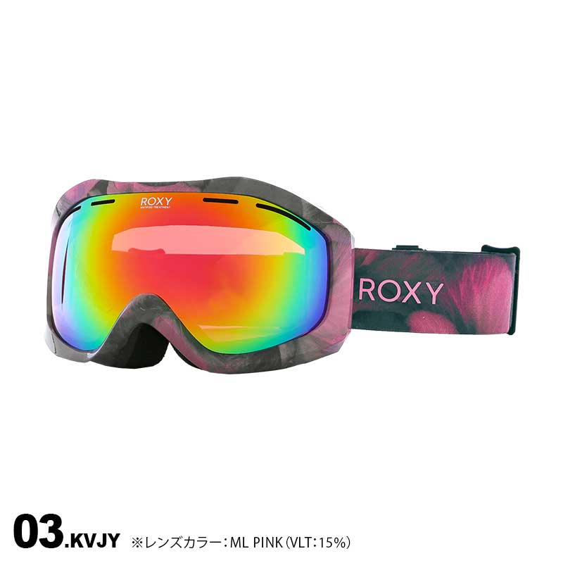 ROXY/ロキシー レディース スノーゴーグル ERJTG03215 スノーボード スノボ スキー スノーゴーグル 紫外線カット UVCUT カバー付  保護 女性用 ブランド