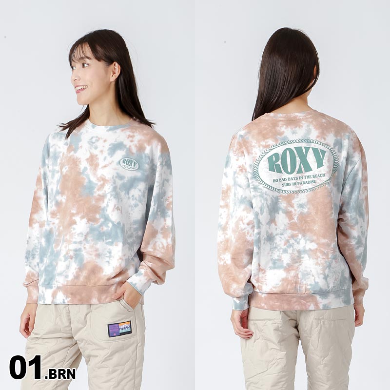 tシャツ DAYBREAK BRUSHED TOP /ロキシー総柄長袖トップス レディース ROXY tシャツ DAYBREAK BRUSHED TOP /ロキシー総柄長袖トップス