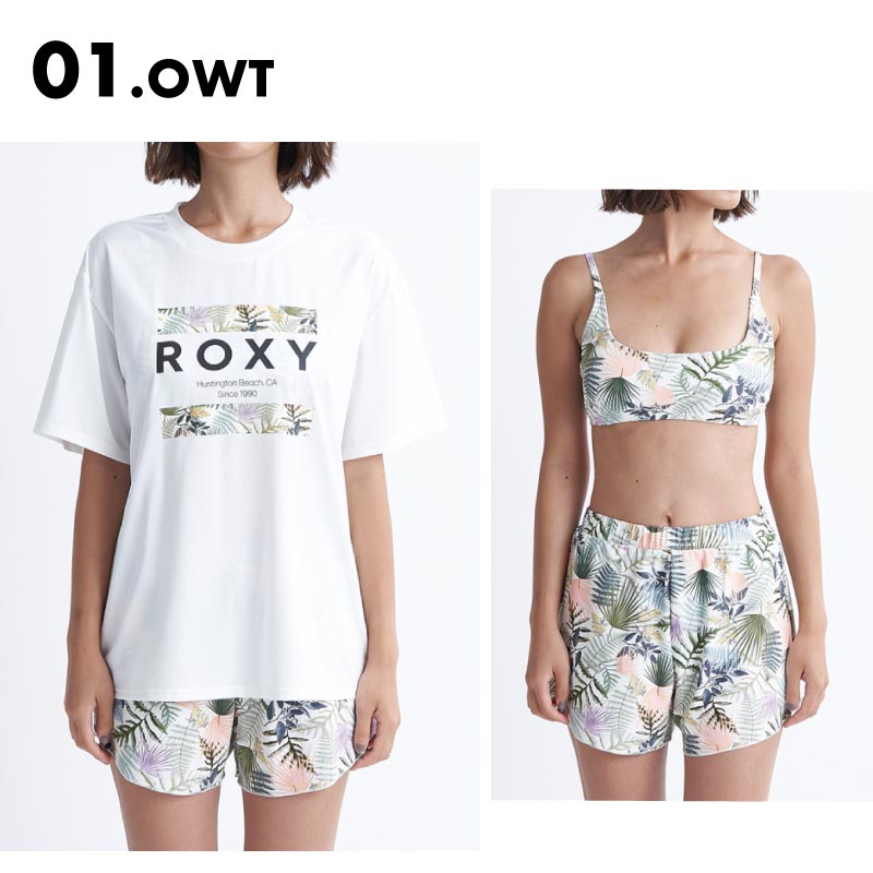 ROXY/ロキシー レディース 水着 3点セット SIMPLY BOTANICAL 2024 SPRING ラッシュTシャツ ブラトップ キュロット スイムウェア 水着 ブランド RSW241009｜ocstyle｜02