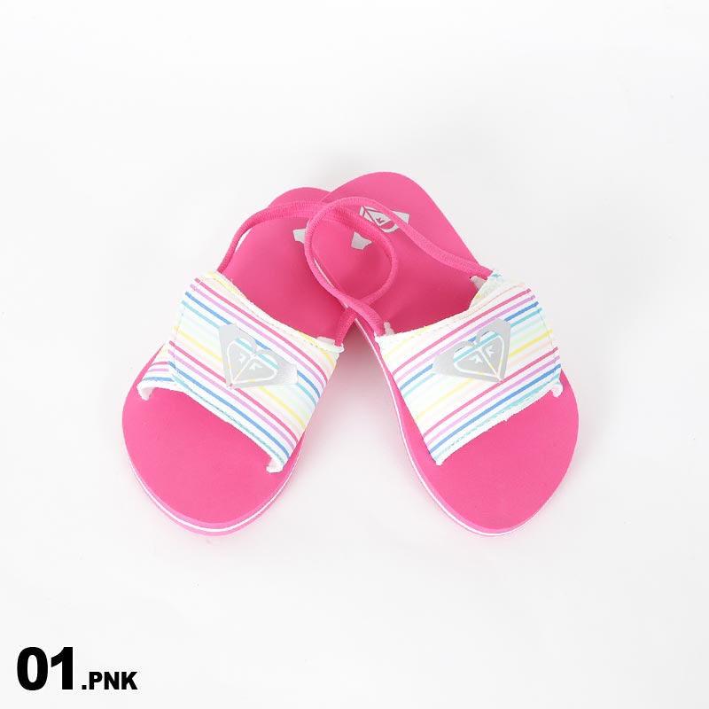 ロキシー キッズ ビーチサンダル ビーサン ペタサンダル コンフォートサンダル ビーチ 海水浴 プール ジュニア 子供用 女の子 ピンク 12cm TSD231241 ROXY | ROXY | 01