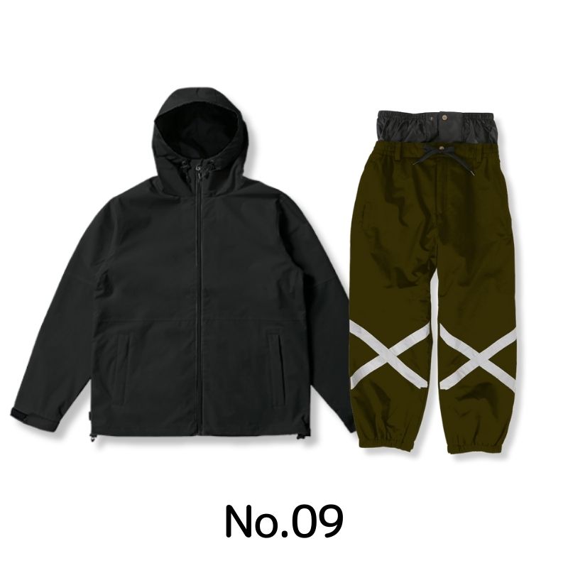 《上下で9，900円》 スノーボードウェア メンズ レディース 上下セット スキーウェア スノボ 撥水 ジャケット パンツ ウェア 冬 おしゃれ オーバーサイズ PN-2601_9