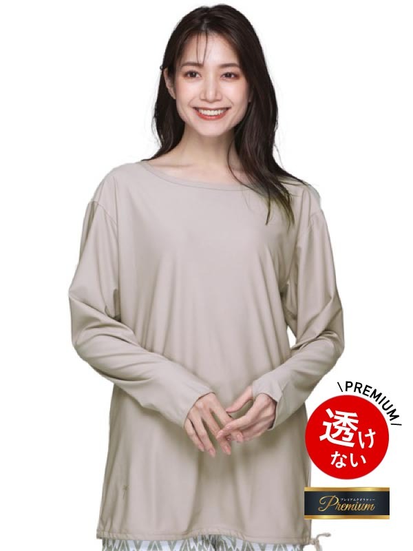 ラッシュガード レディース 長袖 Tシャツ UPF50＋ UVカット 体型カバー 大きいサイズ トップス 冷感 カットソー 水着 フィットネス ジムウェア 速乾 運動 IF-141 | ICEPARDAL | 01