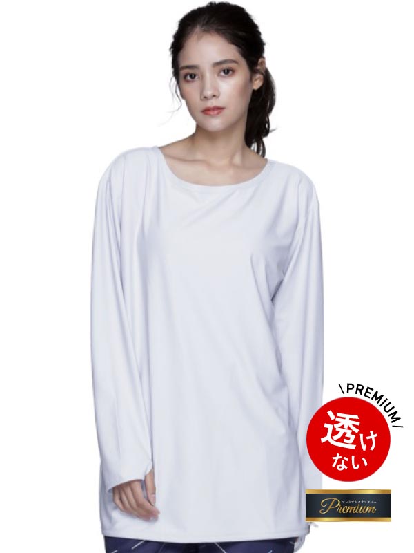 ラッシュガード レディース 長袖 Tシャツ UPF50＋ UVカット 体型カバー 大きいサイズ トップス 冷感 カットソー 水着 フィットネス ジムウェア 速乾 運動 IF-141 | ICEPARDAL | 03