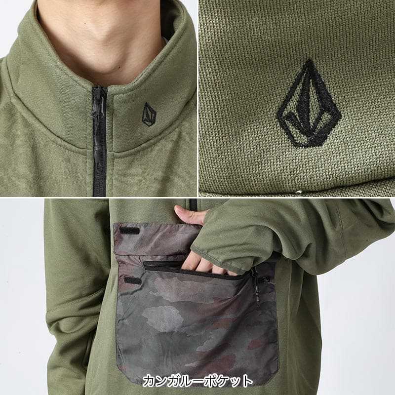 VOLCOM/ボルコム メンズ フリースプルオーバー G4152400 ジップ