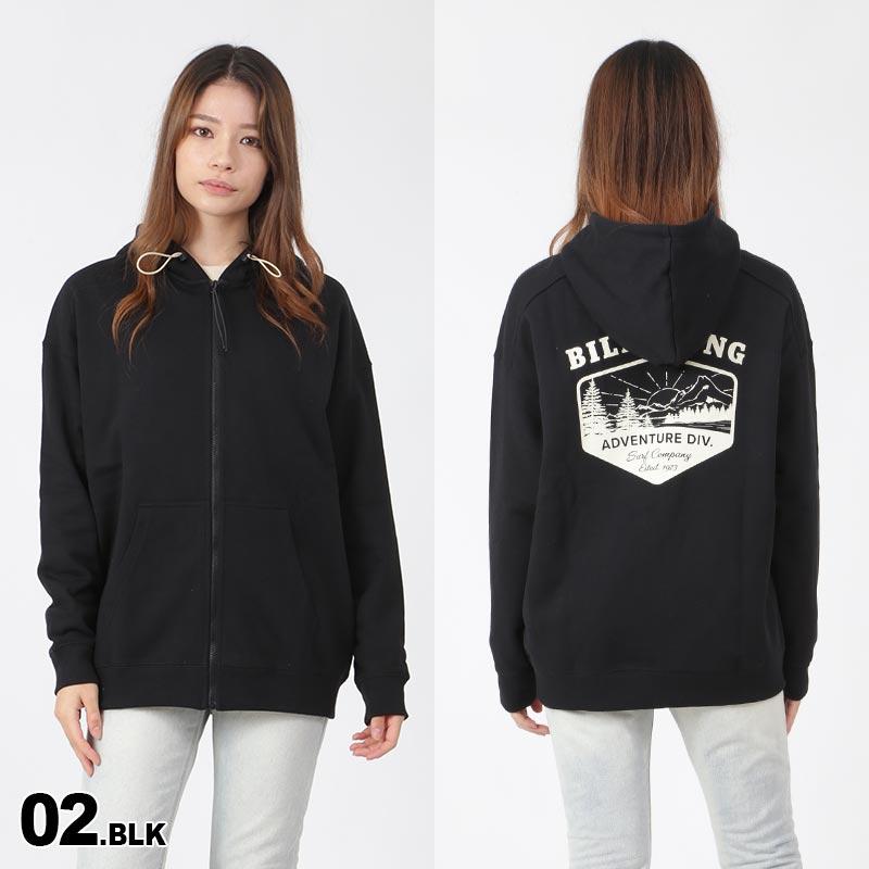 ビラボン レディース ジップアップパーカー 長袖 ジップパーカー フーディー バックロゴ BC014-018 BILLABONG SUF BILLABONG ビラボン レディース ジップアップパーカー 長袖