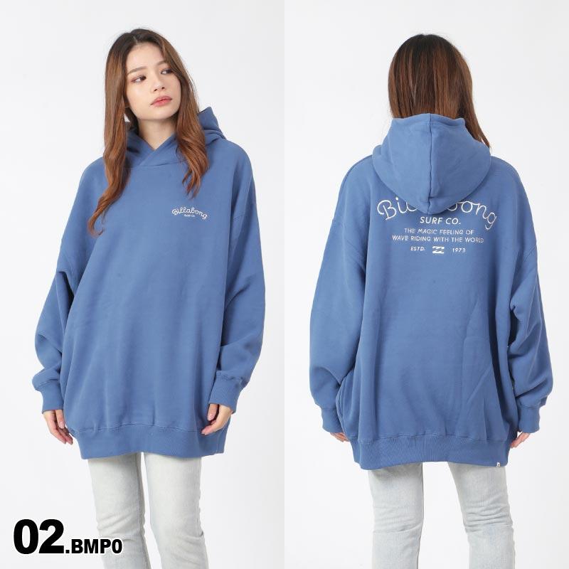 BILLABONG/ビラボン レディース プルオーバー パーカー 長袖 プルパーカー フーディー バックロゴ ロング丈 BC014-019