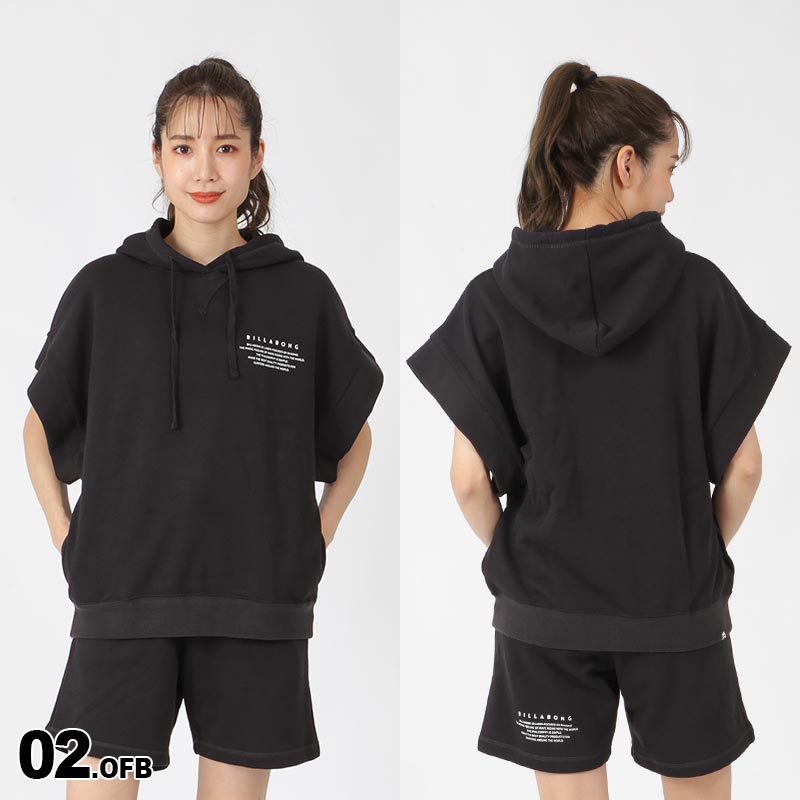 定期入れの BILLABONG ビラボン レディース 半袖 パーカー スウェット トップス