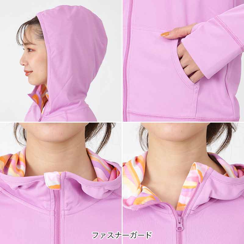 楽天市場】BILLABONG/ビラボン レディース ジップ フード 長袖 ラッシュガード ZIP UP STAND RASHGUARD 2024  SPRING BE013-863 ジップパーカー フードなし シンプル おしゃれ かわいい UVカット 紫外線対策 日焼け防止 ビーチ ブランド  女性用 : スポーツ＆スノーボードの 
