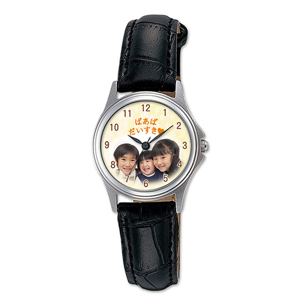 写真入り時計 記念写真 お祝い 記念品 ポイント 文字入れ可 1個から作成 腕時計 ギフト プレゼント
