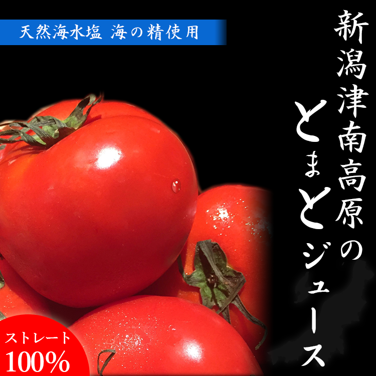 トマトジュース 1L×6本 津南高原農産 100% ストレート 海の精使用