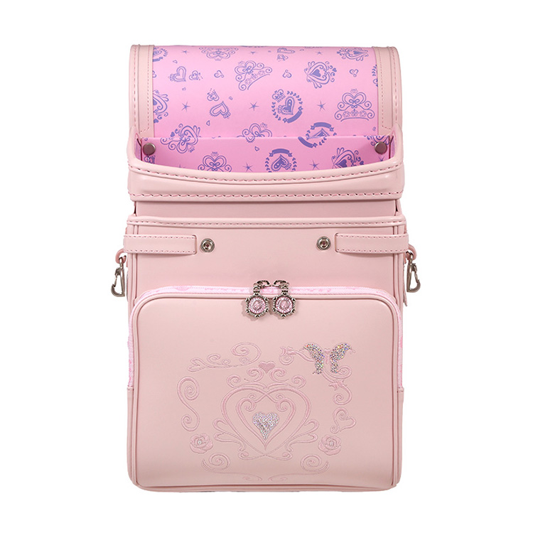 【タイムセール】 【P12倍】 ランドセル 6年保証 ネーム入れ［ 姫娘 ］ 超プレミアムエレガント ランドセルネールピンク　| 2024 女の子 名入れ 【YW8214119768】(30030円)