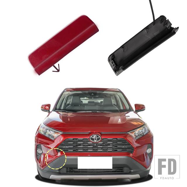 並行輸入品】フロントバンパー牽引フックカバーキャップ トヨタ RAV4