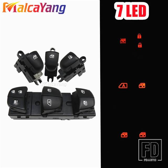 並行輸入品】日産 パワーウィンドウスイッチ 4 つのウィンドウ LED