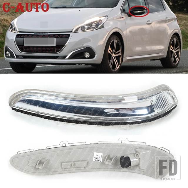 並行輸入品 プジョー 車フロントウイングドアミラーインジケータクリア